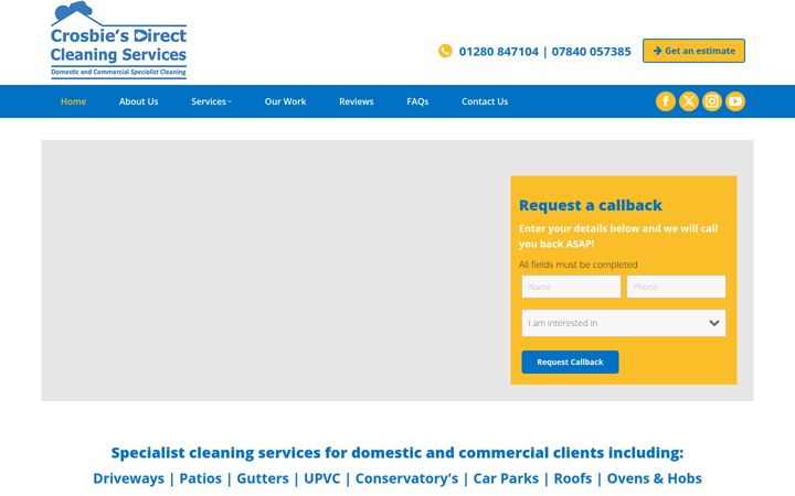 Screenshot di crosbiesdirectcleaning.co.uk