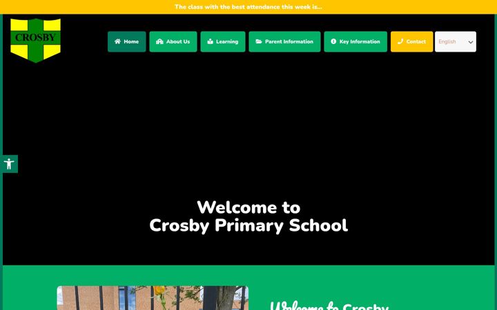 Екранна снимка на crosbyprimary.co.uk