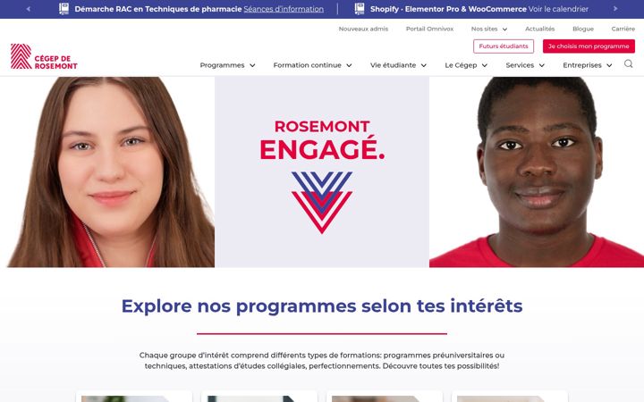 Екранна снимка на crosemont.qc.ca