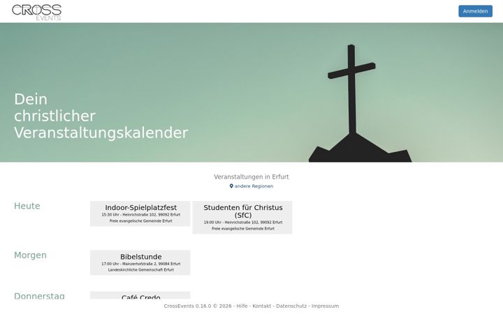 Screenshot of cross-events.de
