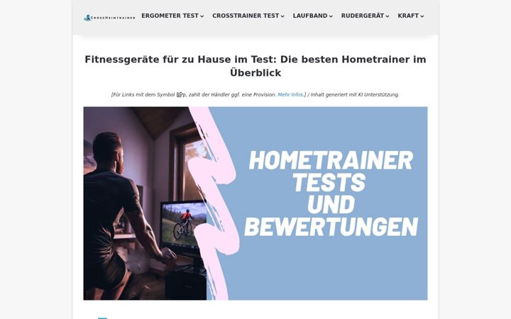 Screenshot of cross-heimtrainer.de