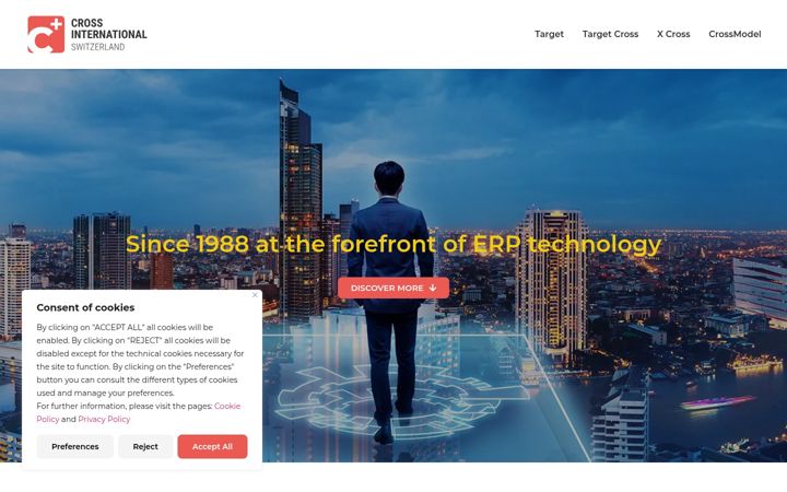 Screenshot of cross-international.com