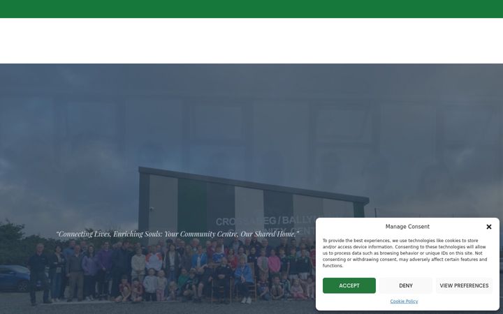 Screenshot of crossabegballymurncommunitycentre.ie