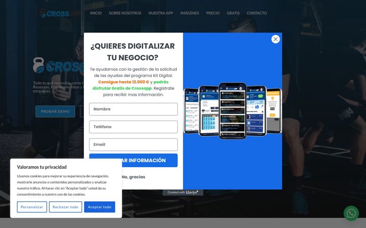 Snímek obrazovky crossapp.es