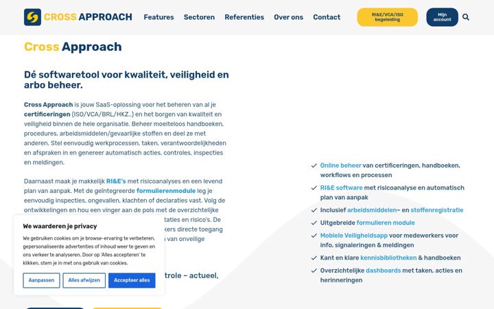 Screenshot of crossapp.nl