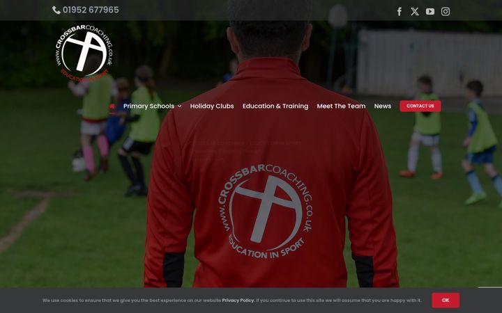 Screenshot of crossbarcoaching.com