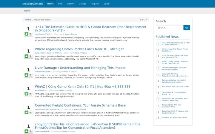 Screenshot of crossbookmark.com