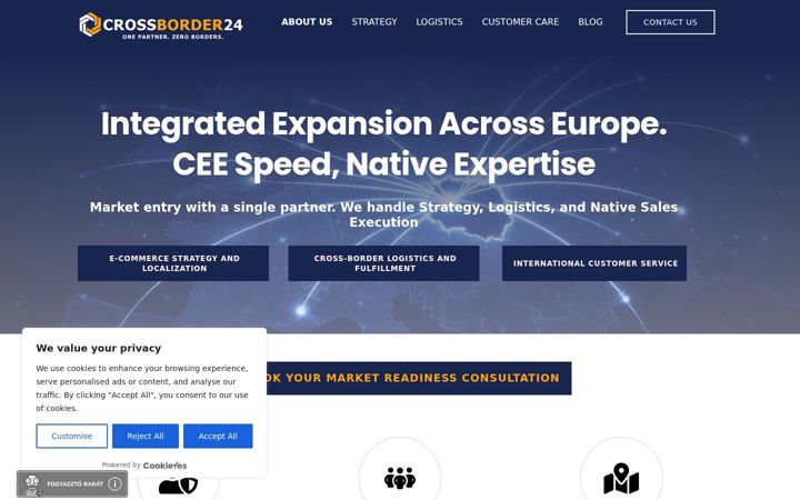 Screenshot of crossborder24.com