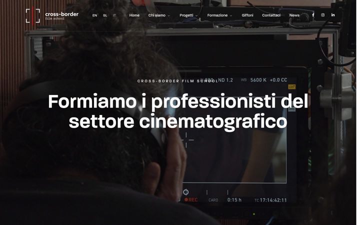 Screenshot of crossborderfilmschool.org