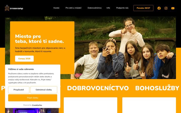 Screenshot of crosscamp.sk