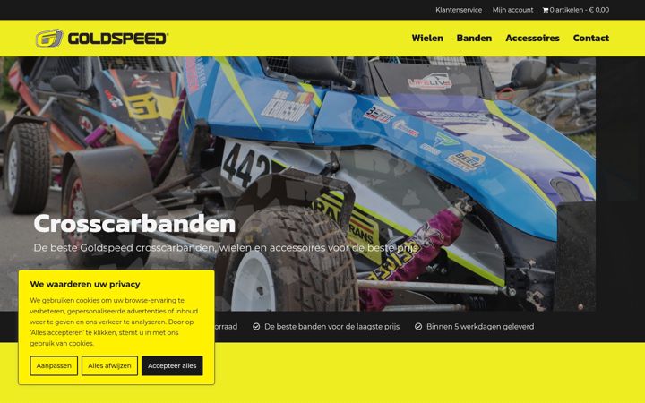 Screenshot ta' crosscarbanden.nl