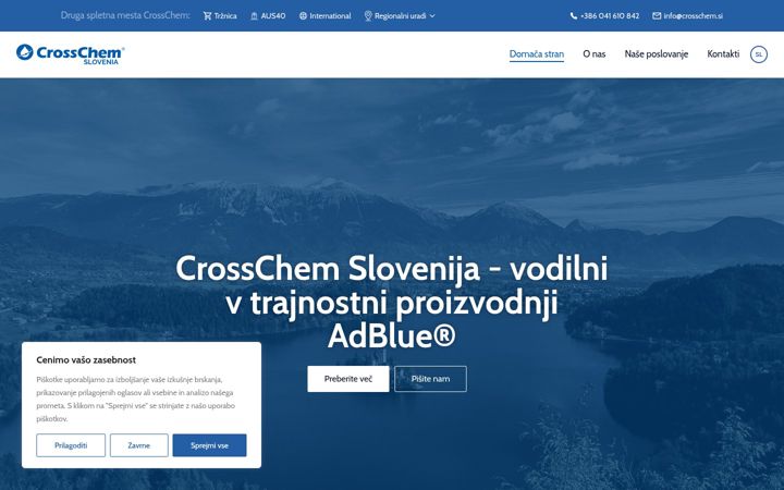 Screenshot von crosschem.si