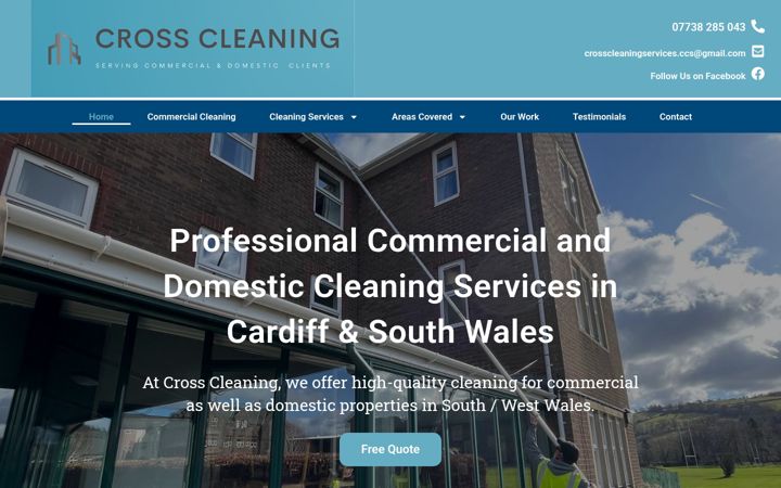 Screenshot of crosscleaning.co.uk