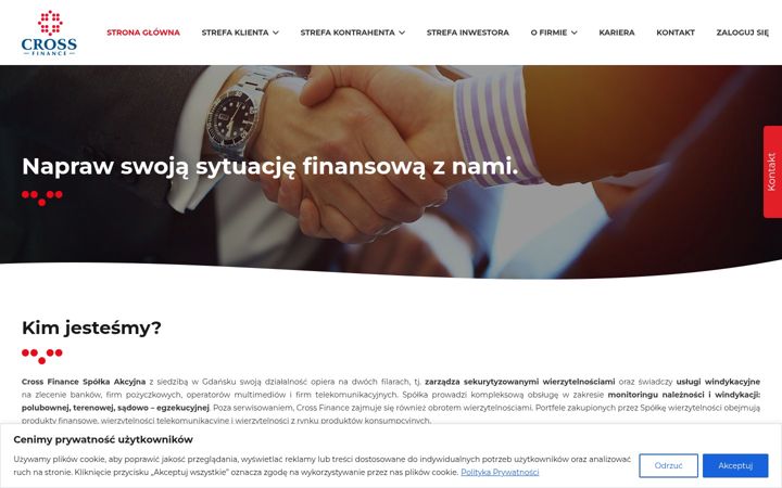 Screenshot di crossfinance.com.pl