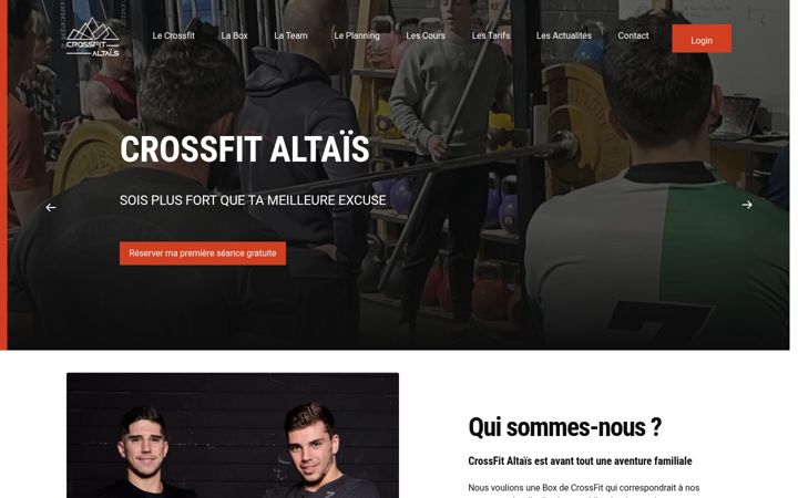Ekrānuzņēmums no crossfit-altais.fr