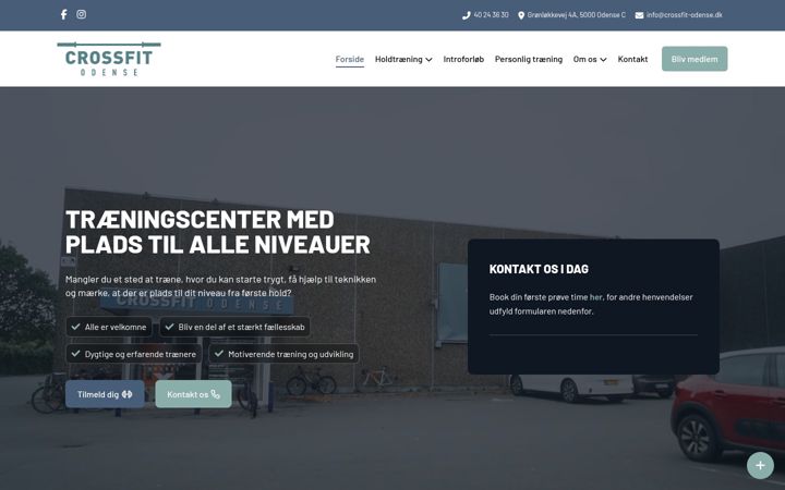 Screenshot of crossfit-odense.dk