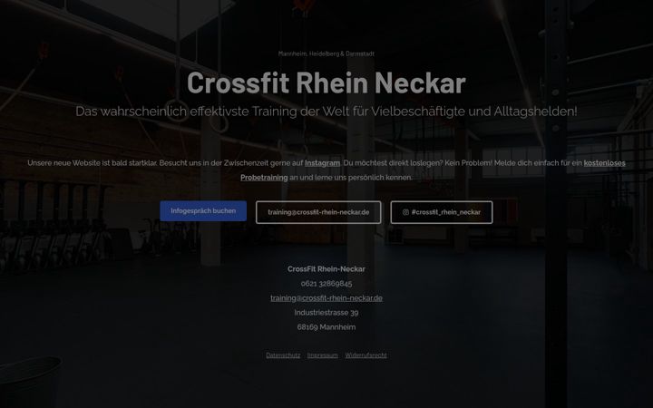 Screenshot of crossfit-rhein-neckar.de