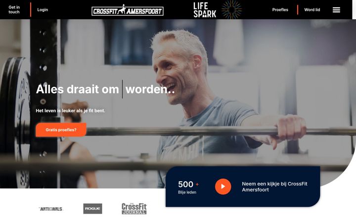 Screenshot ta' crossfitamersfoort.nl