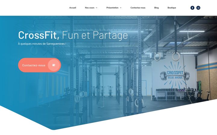 Screenshot of crossfitbluearena.fr