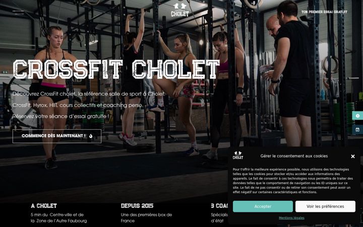 Ekrānuzņēmums no crossfitcholet.fr