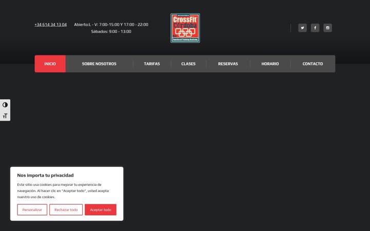 Screenshot of crossfitcordoba.es