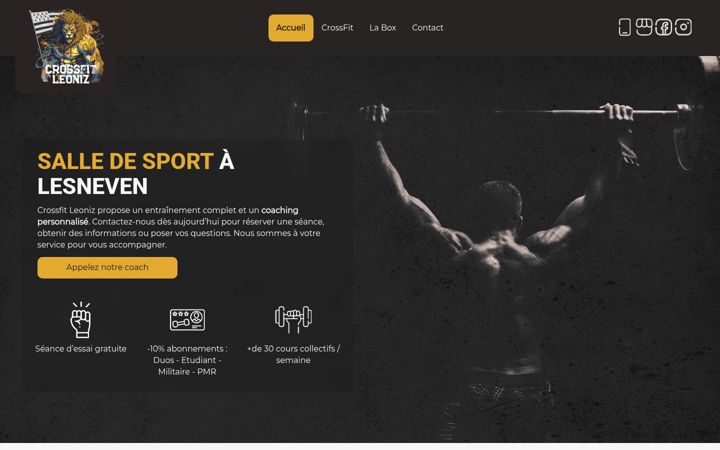 Screenshot of crossfitleoniz.fr