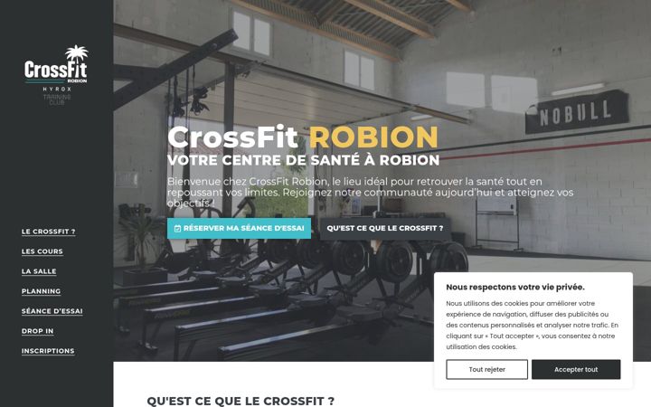 Ekrānuzņēmums no crossfitrobion.fr
