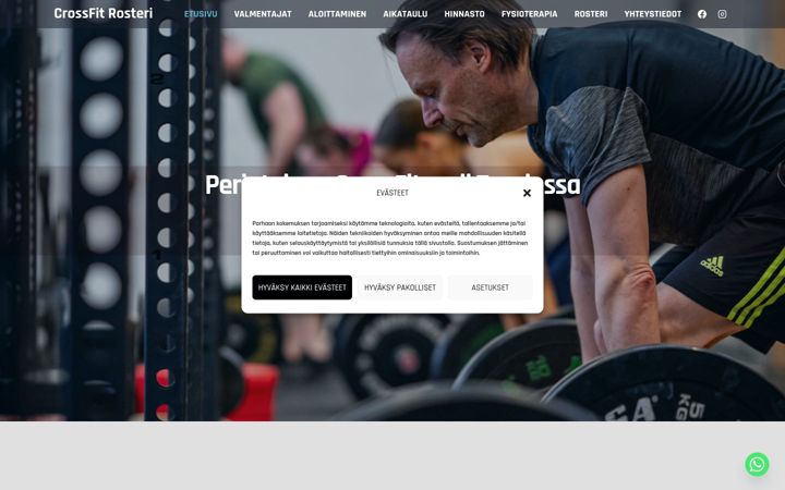 Screenshot di crossfitrosteri.fi