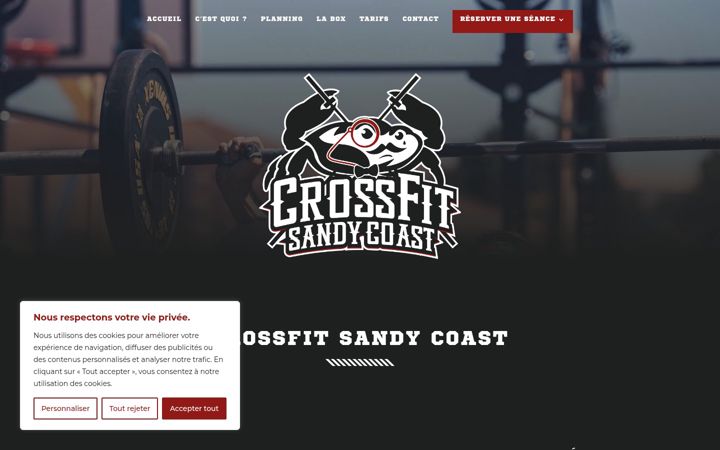 Screenshot of crossfitsandycoast.fr