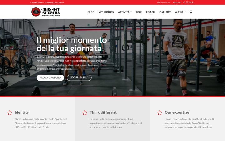 Screenshot of crossfitsuzzara.com
