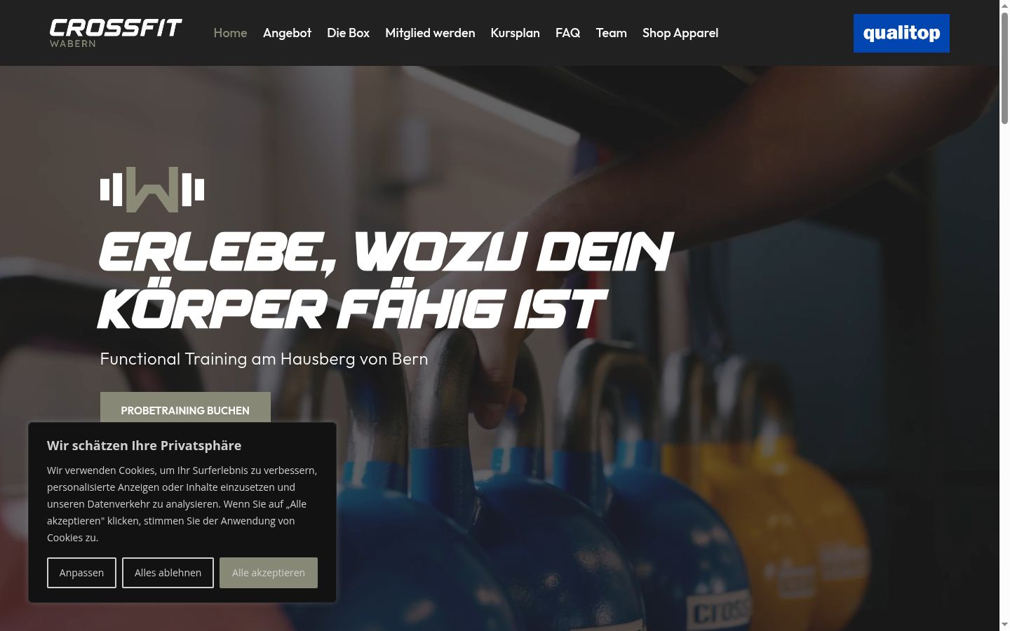 Screenshot van de toestemmingsbanner zoals getoond vóór enige interactie