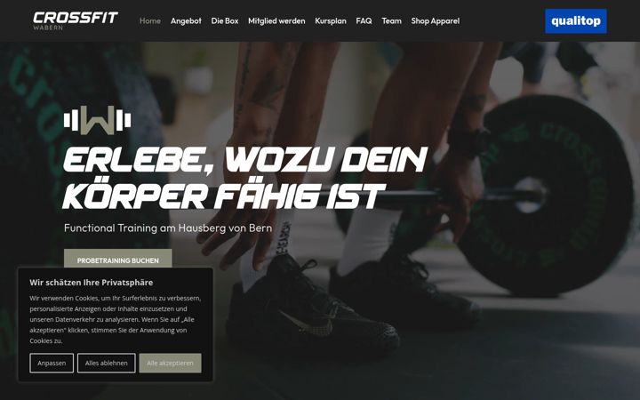 Screenshot of crossfitwabern.ch