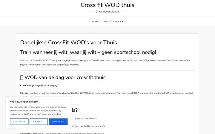 Screenshot of crossfitwodthuis.nl