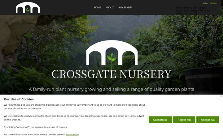 Screenshot of crossgatenursery.co.uk