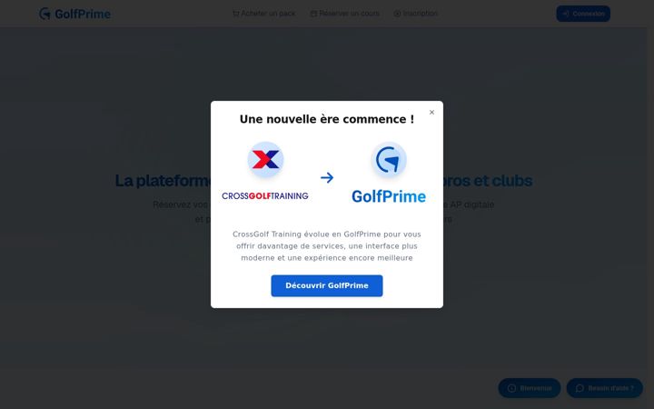 Screenshot of crossgolfapp.com
