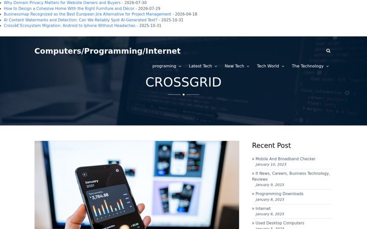 Screenshot di crossgrid.org