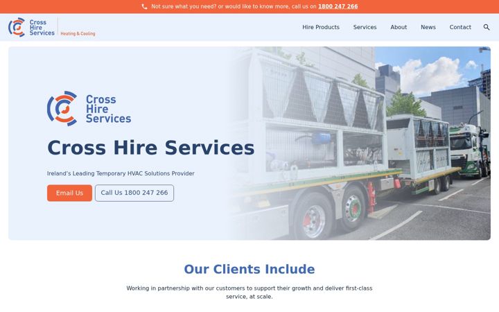 Screenshot of crosshireservices.ie