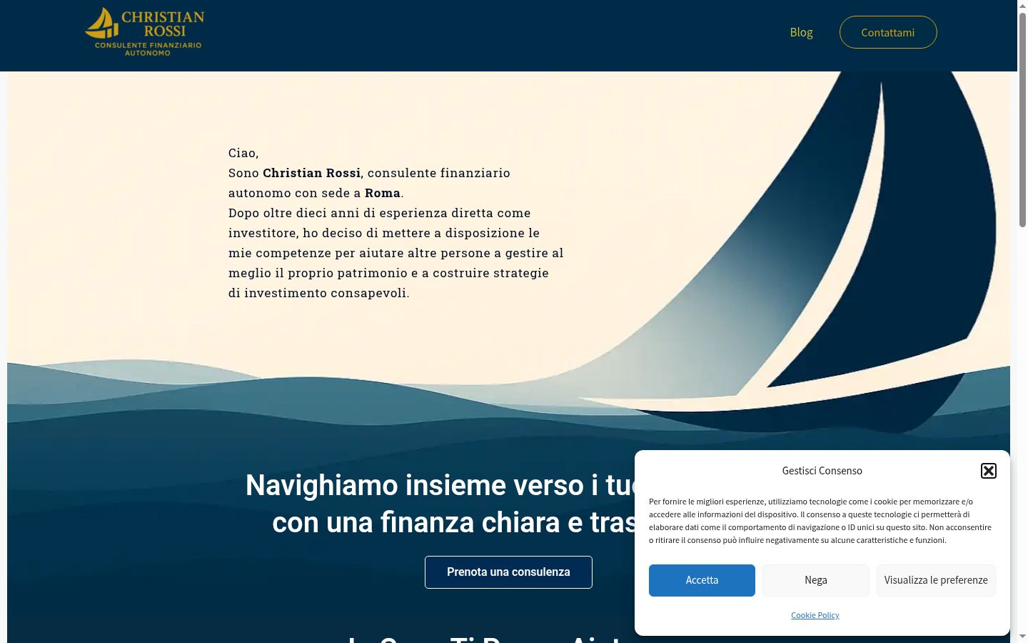 Screenshot tal-banner tal-kunsens muri qabel kwalunkwe interazzjoni