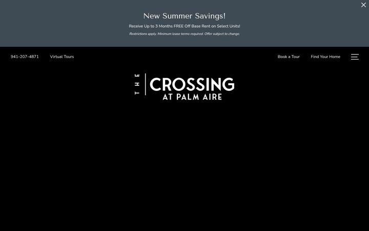Screenshot of crossingpalmaireapts.com