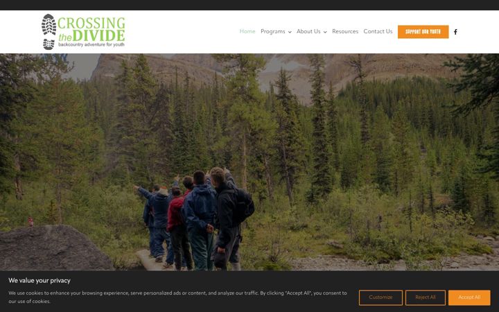 Screenshot of crossingthedivideexperience.org