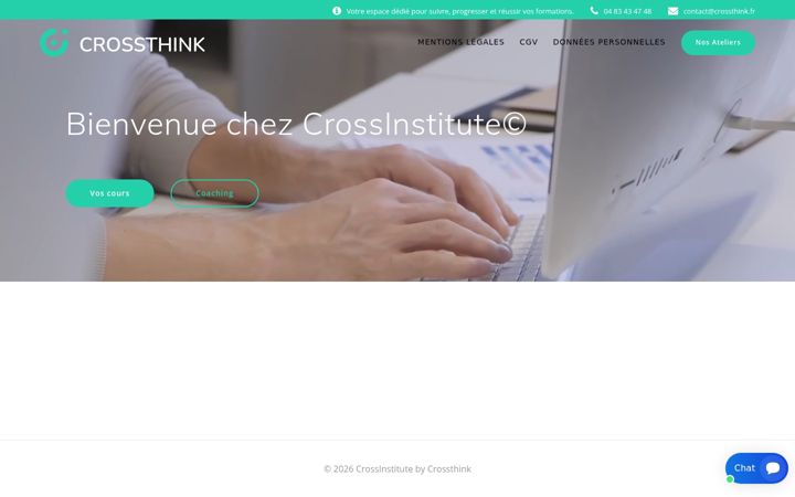 Ekrānuzņēmums no crossinstitute.fr