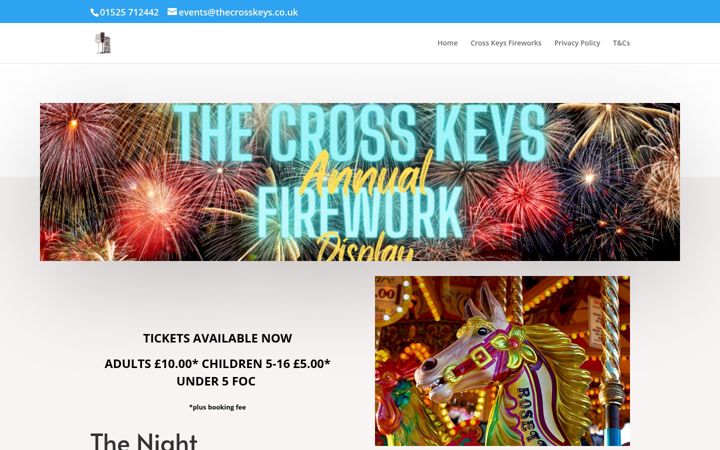 Екранна снимка на crosskeysfireworks.co.uk