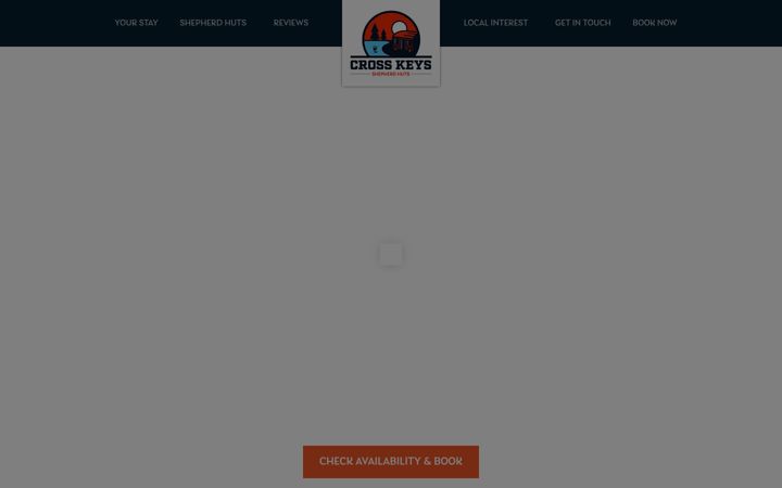 Screenshot of crosskeysshepherdhuts.co.uk