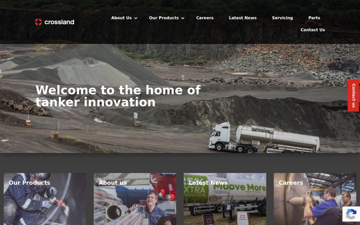Screenshot of crosslandtankers.com