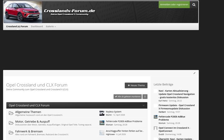Screenshot of crosslandx-forum.de