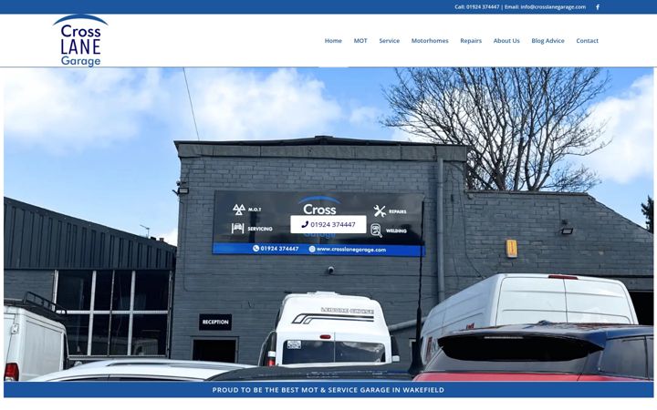 Screenshot of crosslanegarage.com
