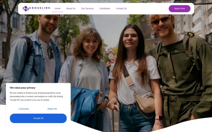 Екранна снимка на crosslinkhealthcare.co.uk
