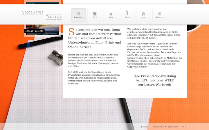 Screenshot of crossmedia-design.net