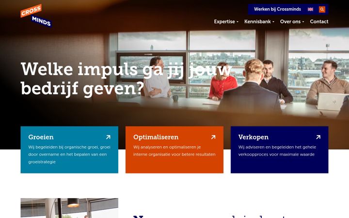 Screenshot of crossminds.nl