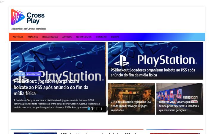 Screenshot di crossplay.com.br